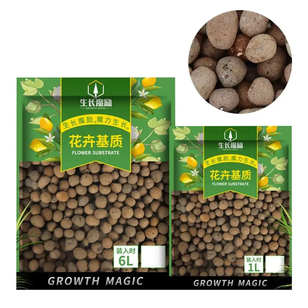 水耕栽培用の有機土砂ボール,植木鉢,2リットル - Clay Pebble Growing のレビューと価格