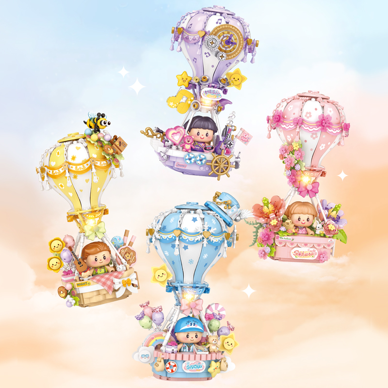 LOZ ココアドベンチャー 桜の花 熱気球 組み立てブロック - Coco Coir Block のレビューと価格
